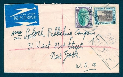 Sud west africa 1938 - west, reg