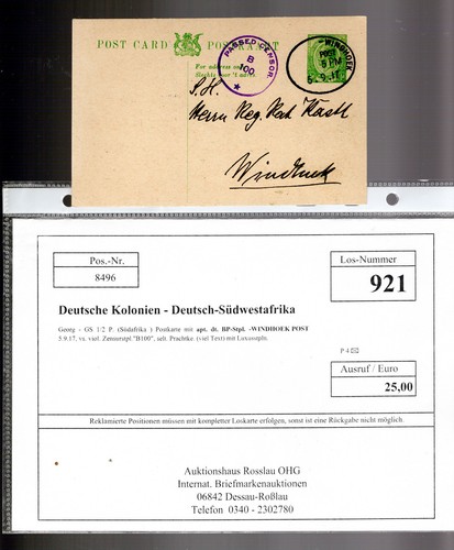 Cartolina censurata sud west - cartolina,