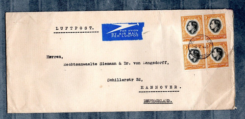 Sudafrica ovest 1937 - blocco, di
